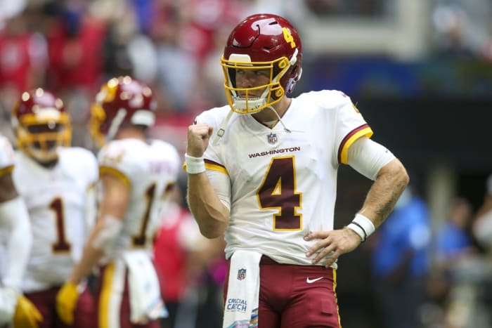 Washington Football Team quarterback Taylor Heinicke (4)